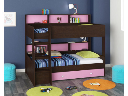 Двухъярусная кровать для девочек Golden Kids-1, спальные места 200х90 см